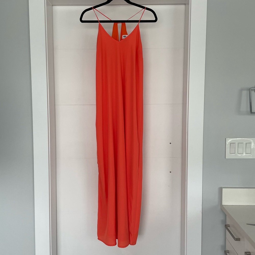 Orange old navy maxi dress